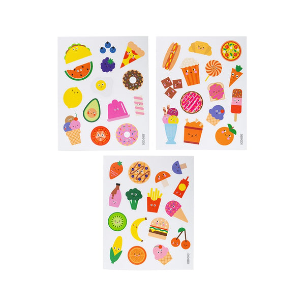 Kikkerland Kidoki Foodie Fun Puffy Stickers
