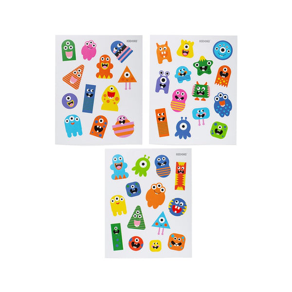 Kikkerland Kidoki Silly Monster Puffy Stickers