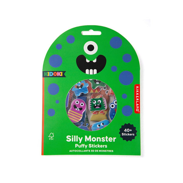 Kikkerland Kidoki Silly Monster Puffy Stickers