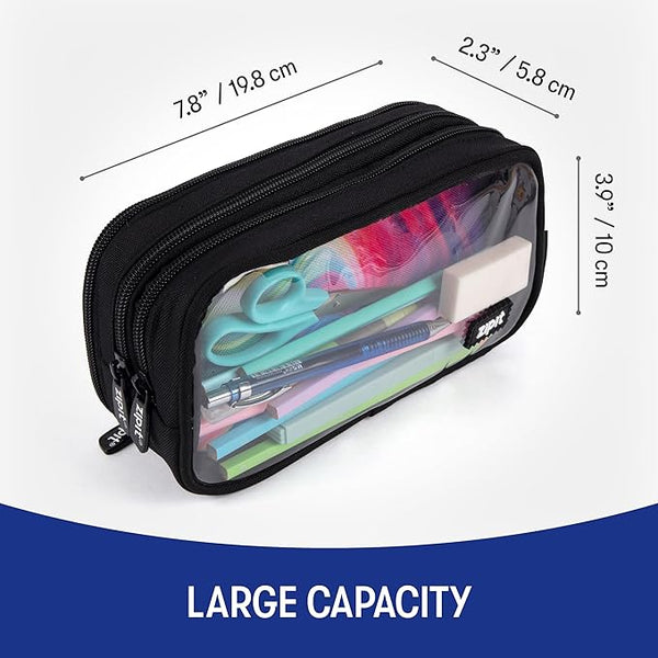 Zipit Half & Half Pencil Case - Rainbow
