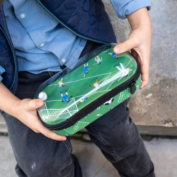 Zipit Playful Clear Top Pencil Storage Box - Soccer