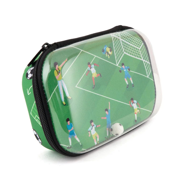 Zipit Playful Clear Top Pencil Storage Box - Soccer