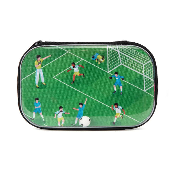 Zipit Playful Clear Top Pencil Storage Box - Soccer