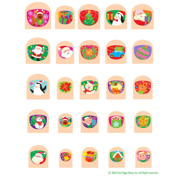 The Piggy Story Nail Art - Holly Jolly