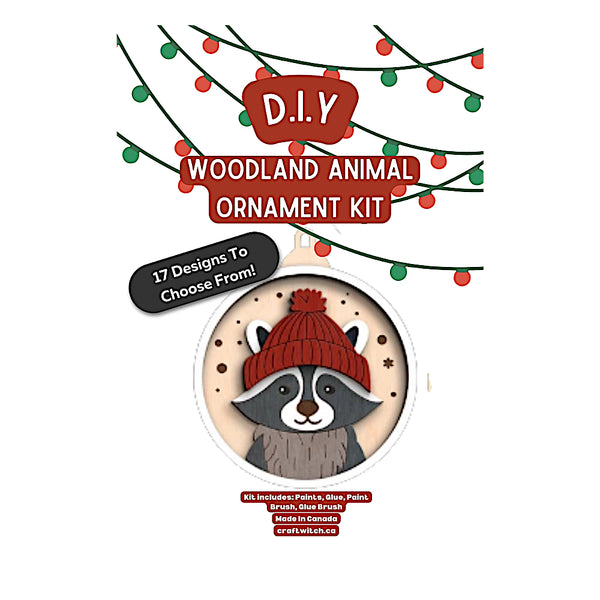 The Craft Witch Winter Wonderland Ornament Kit - Raccoon
