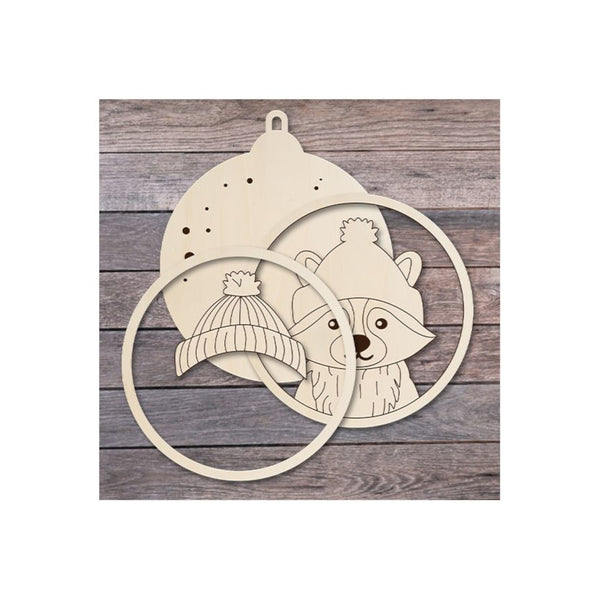 The Craft Witch Winter Wonderland Ornament Kit - Raccoon