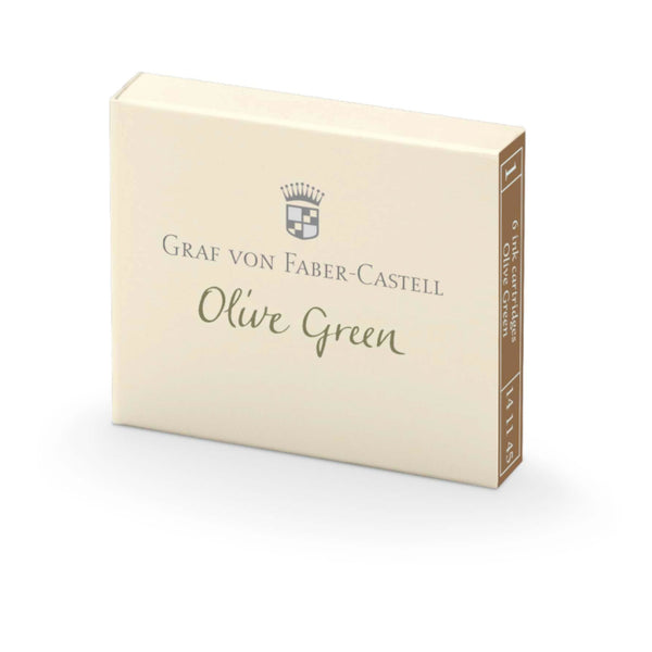 Graf Von Faber Castell Ink Cartridges 6pk - Olive Green