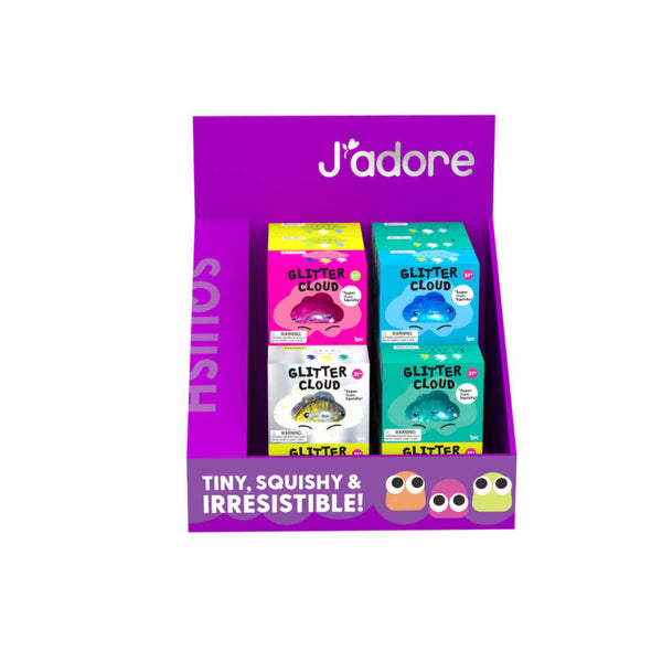 J'adore Squish Toy - Glitter Cloud, Assorted