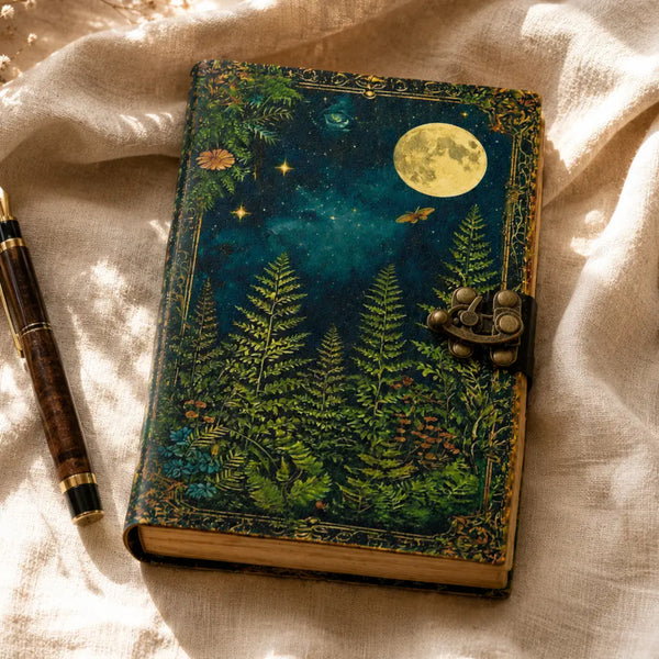 Craft Junky Handmade Journal Blank: Moon Garden