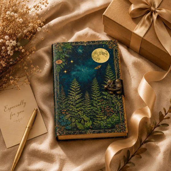 Craft Junky Handmade Journal Blank: Moon Garden
