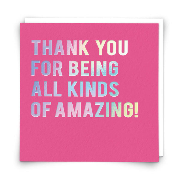 Redback Thank You Greeting Card - For Being All Kinds of Amazing!