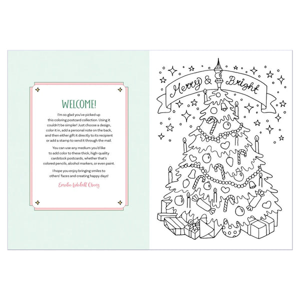 Christmas Colouring Postcards Book by Emelie Lidehäll Öberg