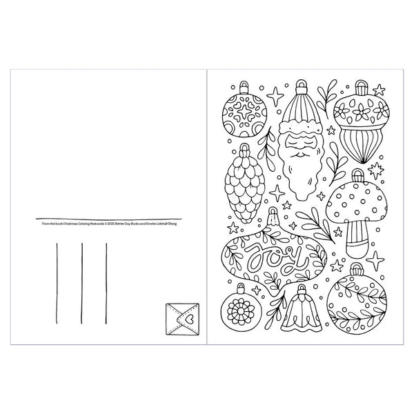 Christmas Colouring Postcards Book by Emelie Lidehäll Öberg