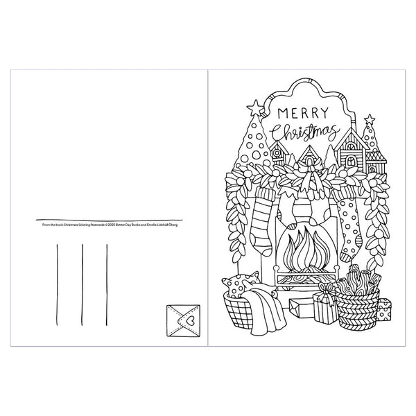 Christmas Colouring Postcards Book by Emelie Lidehäll Öberg