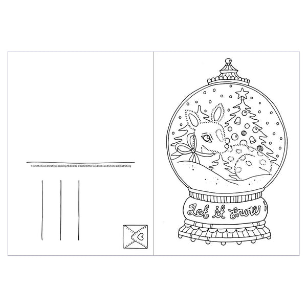 Christmas Colouring Postcards Book by Emelie Lidehäll Öberg
