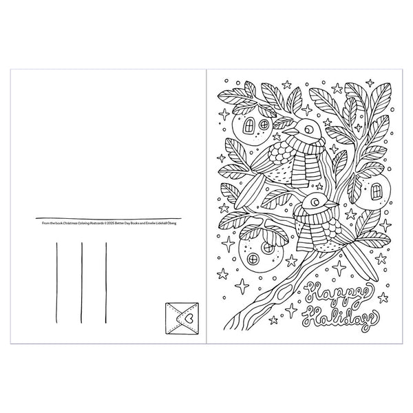 Christmas Colouring Postcards Book by Emelie Lidehäll Öberg