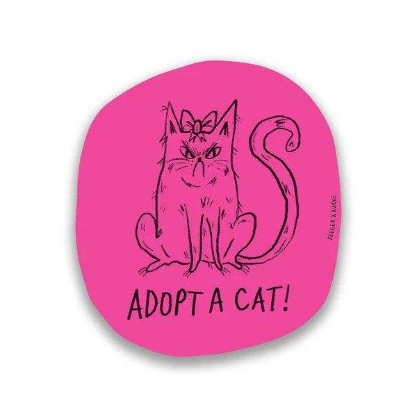 Badger & Burke Vinyl Sticker - Adopt A Cat!