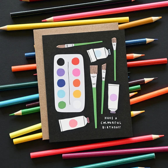 Badger & Burke Birthday Greeting Card - Have a Colourful Birthday!