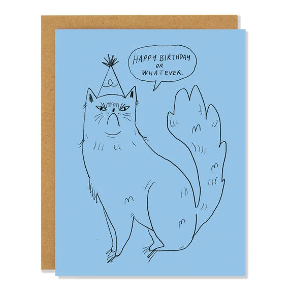 Badger & Burke Birthday Greeting Card - Whatever Birthday Cat