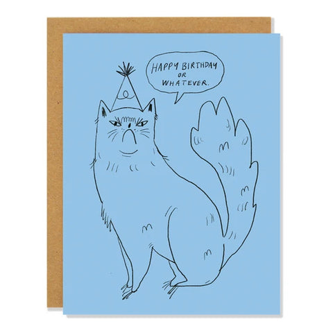 Badger & Burke Birthday Greeting Card - Whatever Birthday Cat