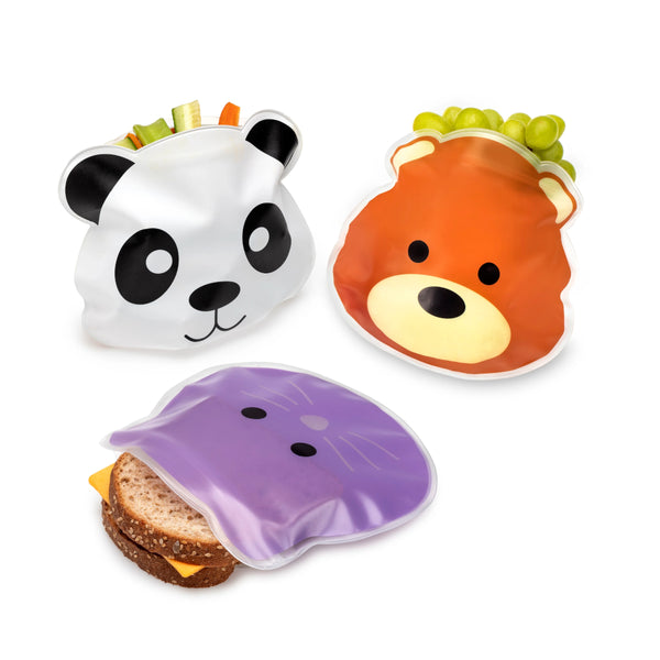 Melii Reusable Snack Bag Set 6pk - Animals
