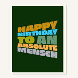 Everyday Yiddish Birthday Greeting Card - An Absolute Mensch