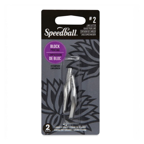 Speedball Lino Cutter Blades 2pk - #2 V-shaped