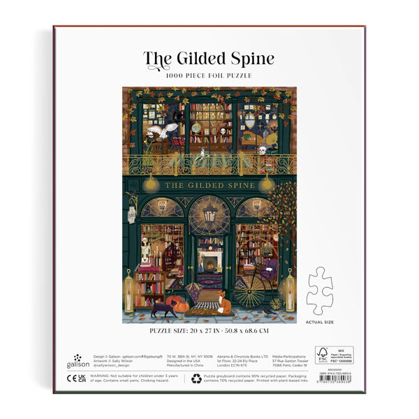 Galison 1000pc Foil Puzzle - The Gilded Spine