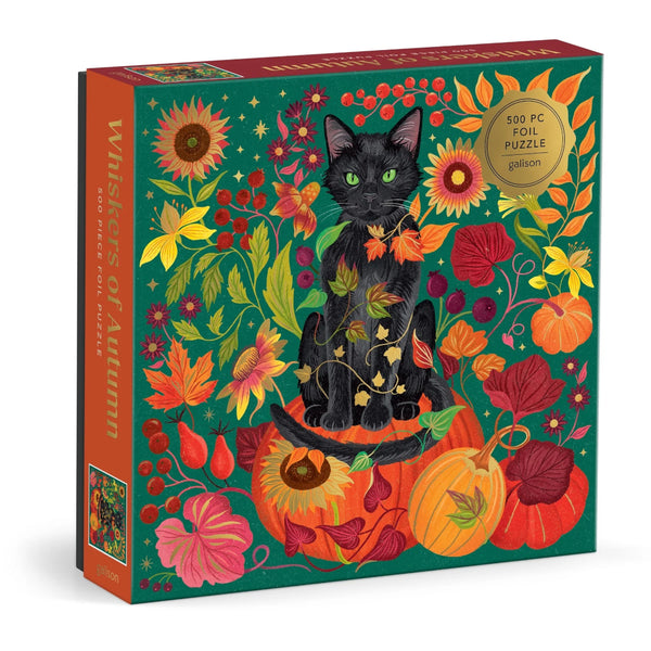 Galison 500pc Foil Puzzle - Whiskers of Autumn