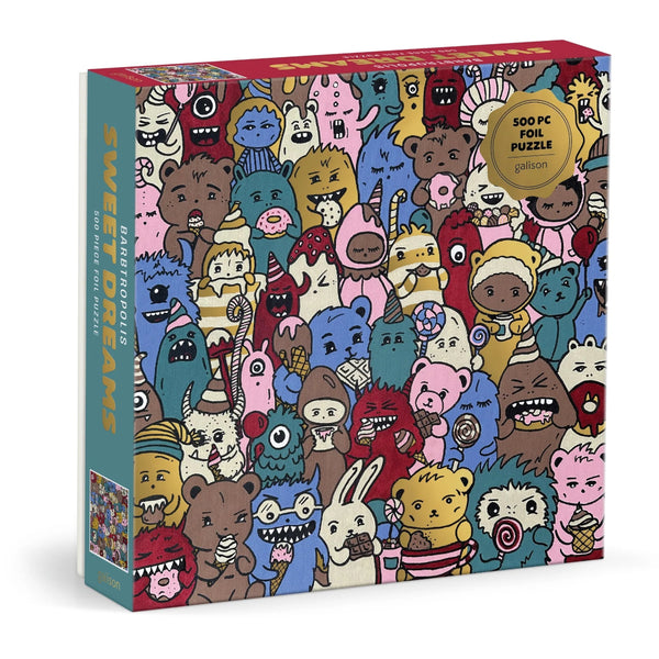 Galison 500pc Foil Puzzle - Barbtropolis Sweet Dreams