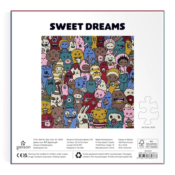 Galison 500pc Foil Puzzle - Barbtropolis Sweet Dreams