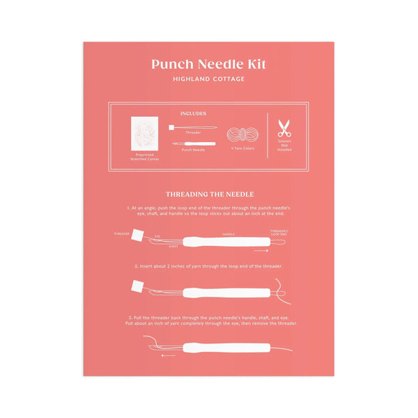 Galison Punch Needle Kit - Highland Cottage