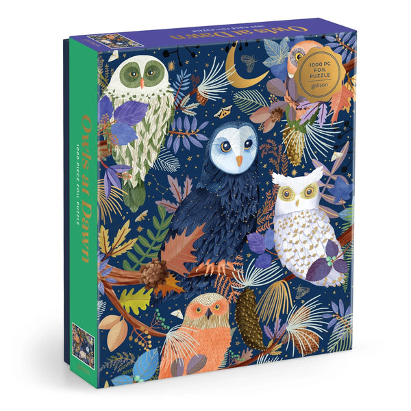 Galison 1000pc Foil Puzzle - Owls at Dawn