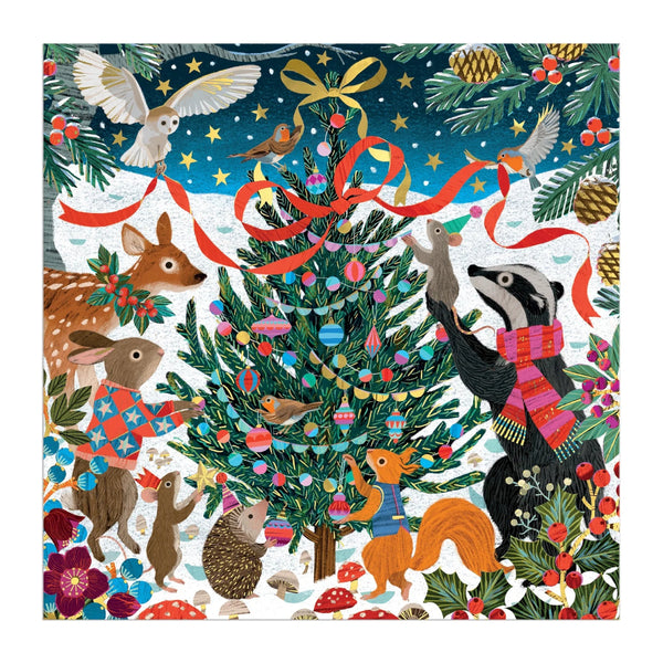 Galison 500pc Foil Puzzle - Victoria Ball Woodland Merrymakers