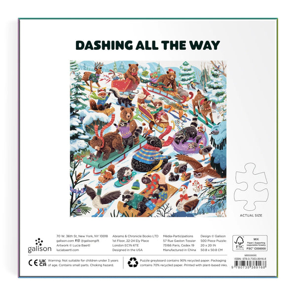 Galison 500pc Puzzle - Dashing All the Way