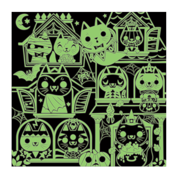 Mudpuppy 300pc Glow in the Dark Puzzle - Haunted House Cats