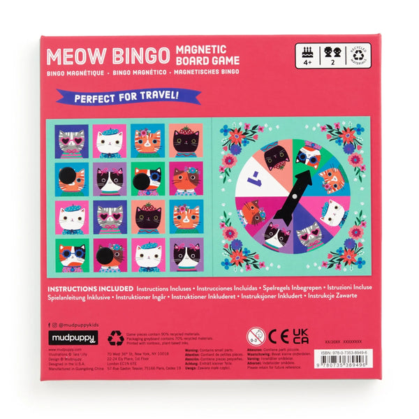 Mudpuppy Magnetic Board Game - Meow Bingo!