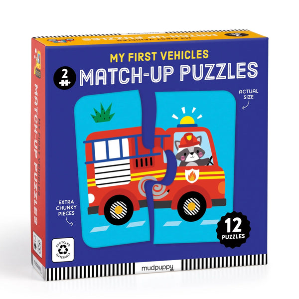Mudpuppy 2pc Match-up Puzzles - My First Vehicles