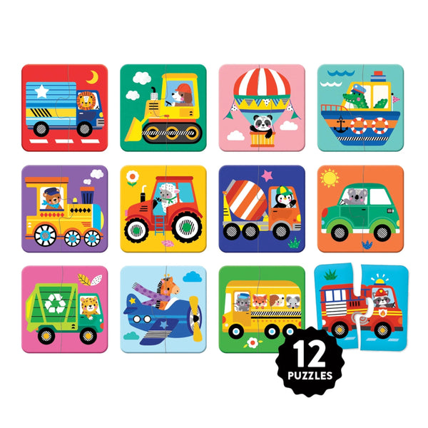 Mudpuppy 2pc Match-up Puzzles - My First Vehicles