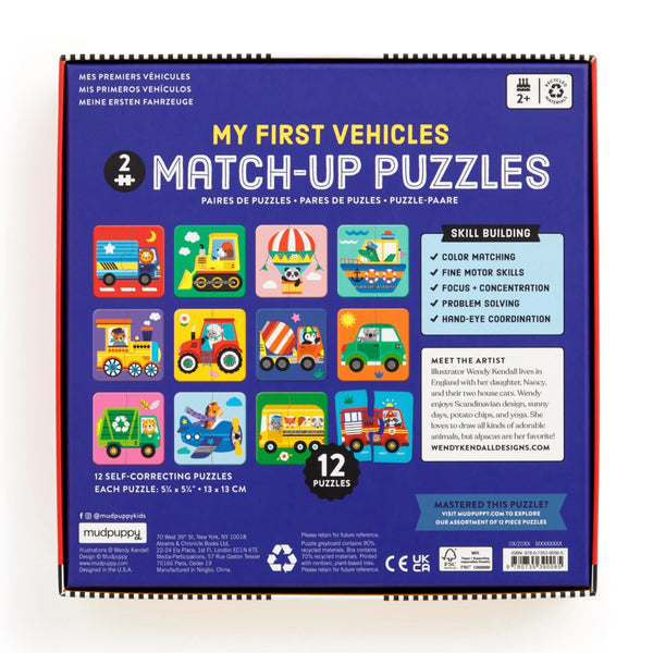 Mudpuppy 2pc Match-up Puzzles - My First Vehicles