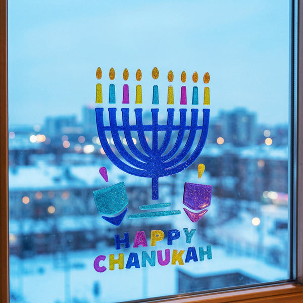 Rite Lite Chanukah Jumbo Gel Window Clings