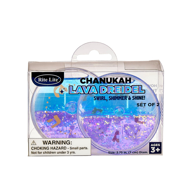 Rite Lite 2pk Dreidels - Lava Blue & Purple