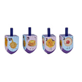 Rite Lite 4pk Hand Painted Wood Dreidels - Whimsical Foods