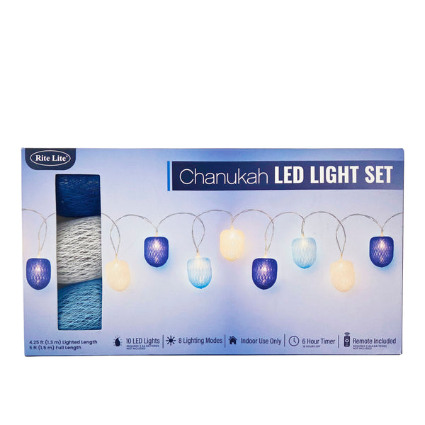 Rite Lite Blue & White Chanukah LED Light Set