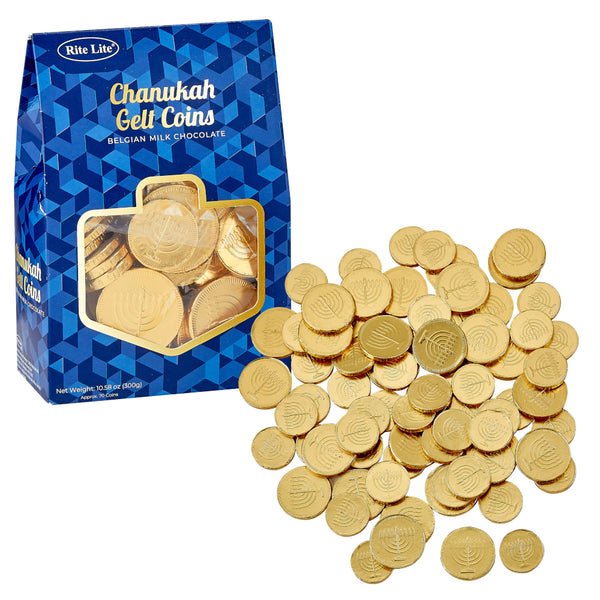 Rite Lite Belgian Milk Chocolate Chanukah Coins 70pk