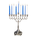 Rite Lite Polished Silvertone Curlicues Menorah