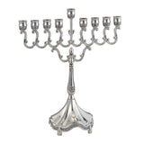 Rite Lite Polished Silvertone Curlicues Menorah