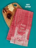 Blue Q Dish Towel - Made From Scratch Cat