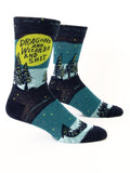 Blue Q Men's Socks - Dragons And Wizards