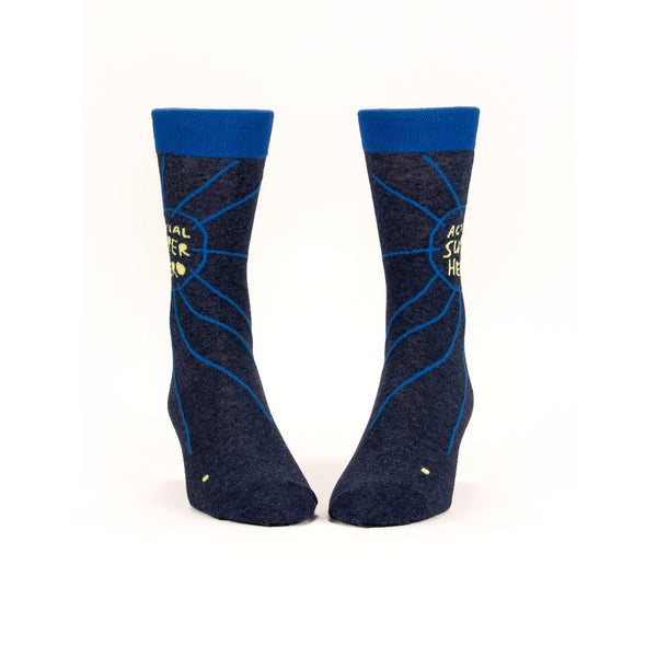 Blue Q Men's Socks - Actual Superhero